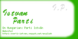 istvan parti business card